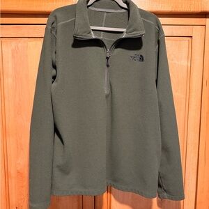 The North Face Olive Green Half-Zip Pullover